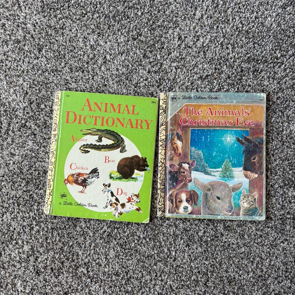 Little Golden Books Animal Dictionary & The Animal Christmas Eve